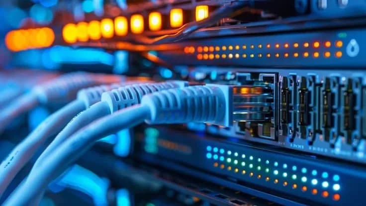 Ethernet kablolu altyapıyı temsil eden görsel