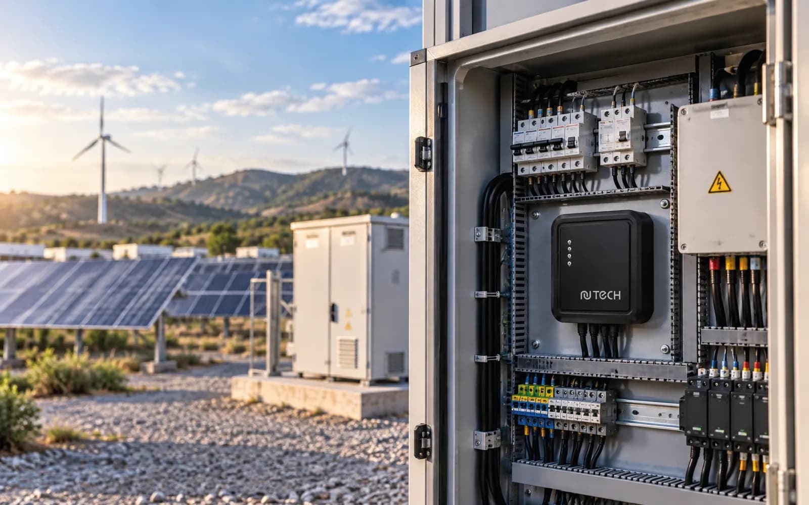 Inverter / panel sensor installation, close up