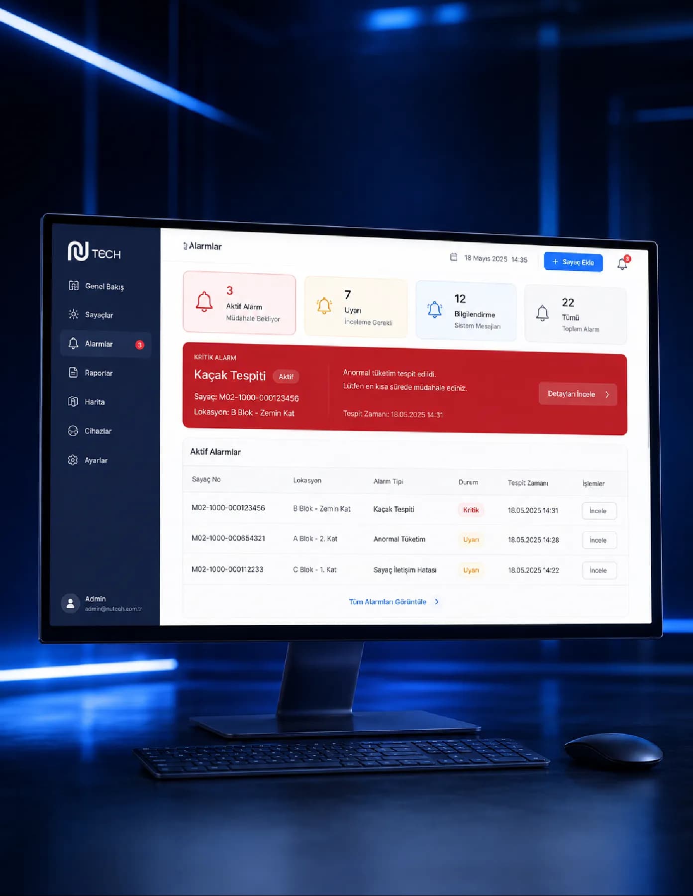 Merkezi platform veri ekranı